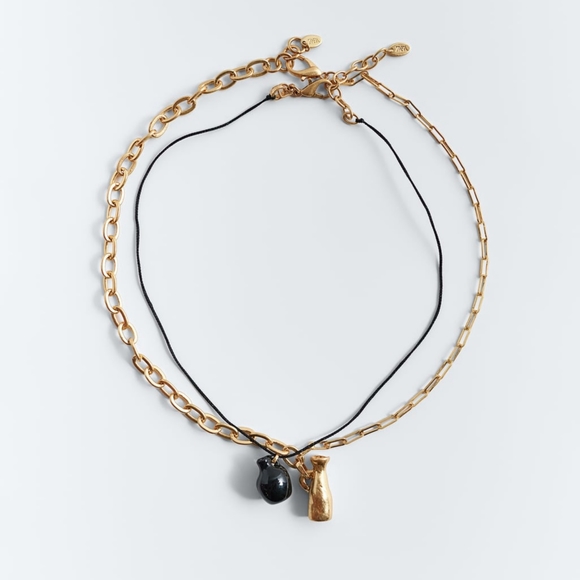 Rare zara vase layered necklace